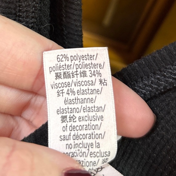 Victoria’s Secret Glow Waffle Knit Black Wide Leg Jumpsuit Size Medium - Picture 6 of 6